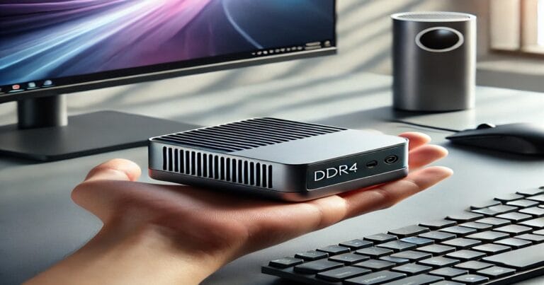 DDR4 Mini PC a computing powerhouse with portability and sleek compact design.