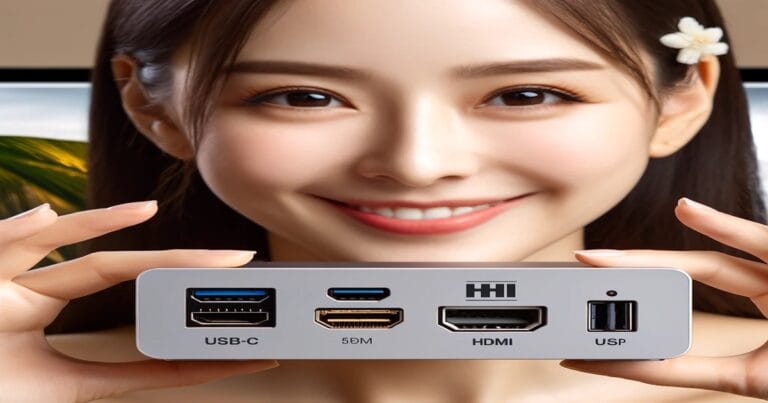 Beautiful women holding DDR5 Mini PC.