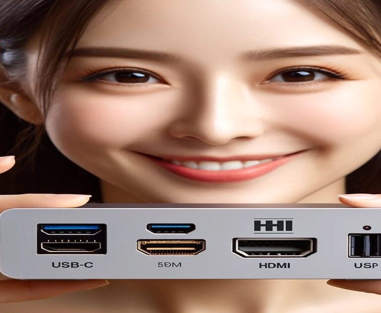 Beautiful women holding DDR5 Mini PC.
