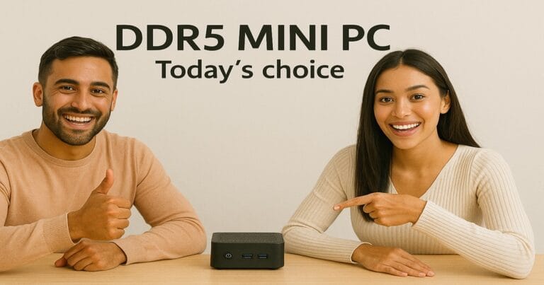 Women and Man Happy With New Purchase of a DDR5 Mini PC