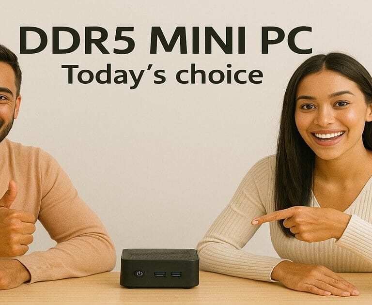 Women and Man Happy With New Purchase of a DDR5 Mini PC